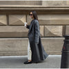 Thin Retro Double-breasted Long Coats Women Casual Loose Woolen Maxi Coat Female Early Autumn Elegant Chic Streewear
