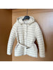 Autumn Winter Lightweight Short Slim 90% White Duck Down Jacket Women Hooded Detachable Sash Warm Down Coat