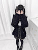 Kawaii Women Coats Jirai Kei Lolita Y2K Cute Japanese Style Jacket Sweet Pearl Rabbit's Ears Bow Hoodies Elegant Casual Top