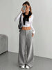 Women Autumn Winter Corduroy Pant Retro Wide Leg Trousers Lady Casual High Waist Solid Pants Street Chic Clothes