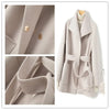 Winter Double-sided Woolen Coat Women's Short Hepburn 100% Wool Coat for Women Elegant Clothes Chaqueta Feminine F