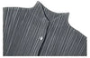 Pleated Clothing For Women Long Sleeve Stand Collar Doulble Pockets Loose Dress Vestido YF576