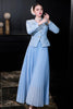 Ladies Suit Set Festival Outfit for Woman Autumn Winter Sequin Tweed Jacket Skirt 2 Piece Matching Set Dress