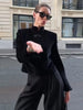 Elegant Women's Jacket Stand Collar Chinese Knot Single Breasted Female Velvet Coat Spring Vintage Chic Lady Coats