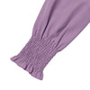Elegant Women Pleated Dress Classy Smocked Cuffs Long Sleeve O Neck Fit and Flare Long Vestidos Commute Solid Party Robes