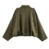 Spring Women's Suede Texture Effect Loose Version of Lapel Shoulder Jacket