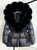 Lagabogy Real Fox Fur Collar Winter Women Hooded Puffer Jacket 90% White Goose Down Coat Female Thick Waterproof Outerwear