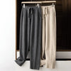 Cashmere Sweatpants Women Autumn Winter High Waisted Drawstring Pants Casual Knitted Harem Pants