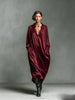 Satin Oversized Shirt Maxi Dress Lapel Collar V Neck Pockets Loose Flowy Minimalist Elegant Daily Casual Dress for Women