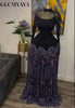 Women Tie Dye Printed Patchwork A-line with Sashes Fit and Flare A-line Maxi Long Dress Education Vacation Prom Dresses