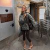 Winter Solid Women Thicken Coat Casual Long Sleeve Hooded Zippers Pleated Female Outwear Elegant Lady Oversize Jacket