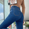 Women Stretch Jeans Lady Slim Skinny Pencil Jeans High Waist Vintage Pants Girls Leggings Straight Leg Korea Trousers