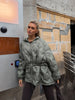 Solid Hooded Quilted Padded Coats Women's Drawstring Zipper Pockets Stand Collar Thicken Jackets Ladies Winter Outwear