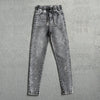 Korean Spring Autumn drilling Elastic Jeans Women's Loose High-waisted Haren Denim Pants Female Casual Wild Jeans