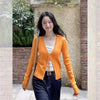 Spring Autumn Long Sleeve Cardigan Women's Clothing Bandage Vintage Tops Knitting Thin Sweater Jackets Women's Clothing