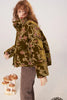 Women's Winter Down Jacket, Retro Floral Embroidery Stand Collar Puffer Coat, Romantic Thick Warm Padded Top