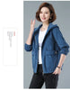 Corduroy Short Coat 5XL Women's Spring Autumn Korean Loose Solid Hooded Jacket Casual Female Zipper Coat Tops