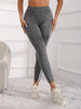 Women's Soft Leggings With White Striped, High Waist Stretch Workout Running Tight Pants