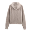 women's holiday party date gentle cute bow act the role of long sleeve hooded knit coat