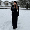 Elegant Solid Women Long Coat Single Breasted Turn-down Collar Loose Full Sleeve Lady Coats Spring Lady Street Outwears