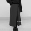 Korean Autumn Irregular False Two-piece Skirt Pants Women Wide-leg Pant Ladies Elastic Waist Straps Casual Pant Lady