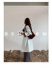 Oversize Casual England-style Turn-down Collar Design Coats for Women Autumn Mid-length Trench Coats