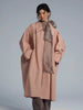 Spring Autumn Long Oversized Thin Pink Trench Coat for Women Single Breasted Elegant Chic Designer Clothing