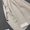 Beige Notched Collar Jacket Women Korean Chic Patchwork Long Sleeve Small Suit Coat Casual Simple Single Button Blazers