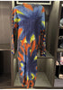 Pleated Floral Printting Women's Dress Autumn Long Sleeve Elastic Casual Famale Clothing 2DB4652
