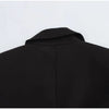 Elegant Shoulder Pad Slim Suit Jackets Women Solid Lapel Long Sleeved Jacket Female Spring Chic Daily Style Outwears Tops