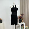 Commuter Knitted Dress Spring Autumn Elegant Two Pieces Set Hip-wrapped Short Striped Cardigan And Dress J408