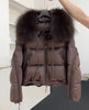 Lagabogy Loose Parkas Outwear Large Real Natural Fur Collar Winter Puffer Jacket Women Thick Warm Duck Down Coat Female