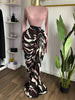 Women Tie Dye Striped Patchwork Stacked Ruched Bodycon Midi Maxi Long Dress Fall Winter Education Vacation Prom Dresses