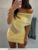 Sexy Multi-Layer Dress Women Sexy Patchwork Mesh Cross Party Peach Hip Chic Clubwear Birthday Vacation Mini Bodycon