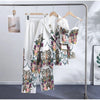 Floral Print Three-Piece Set Corset Top Oversized Blazer Wide Leg Pants Spring Vacation Women Outfit Chic Elegant Lady Suit