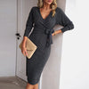 Maternity Womens Solid Color Jacquard V-Neck Knit Long Tight Sleeve Dress Belt Pregnancy Winter Women Sweater Clothes