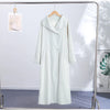 Women's Crinkle Windbreaker Jacket Lapel Full Sleeve Single-Breasted Long Trench Coat Autumn Daily Lady Chic Outwears