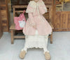 Japanese Lolita Ladies Coat Sweet and Fresh Kawaii Gentle Bow Lace Tweed Coat Autumn and Winter Daily Versatile Outerwear Jacket