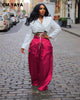 Women detachable pocket Zipper Fly Loose Wide Leg Pants Cargo Streetwear Safari Style Trousers
