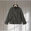 Women Casual Plaid Windbreaker Turn-down Collar Long Sleeve Belt Waist Jacket Spring High Street Lady Commute Coat