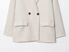 Women's Blazer Office Lady Long Sleeve Double-breasted Mid-length Casual Suit Coat Elegant Simple Stylish Outerwear