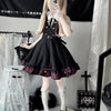 Japanese Kawaii Two Pieces Set Women Outfits Ruffled Patchwork Cute Bow Dress + Flare Sleeve Lolita Blouse Y2k Aesthetic JK Suit
