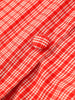 Red Stand Up Collar Plaid Cape Short Trench Coat Women's Windbreaker Long Sleeved Single Breasted Windbreaker Autumn Jacket