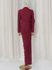 Elegant Vintage Spliced Ribbon Dresses for Women Turtleneck Long Sleeve Irregular Folds Evening Maxi Dress Female
