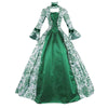 Women Cosplay Marie Antoinette Dress Medieval Flare Sleeve Victorian Party Formal Gown Renaissance Gothic Floral Robe Plus Size