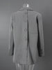 Tide Designer Back Button Blazer For Women Gray Notched Long Sleeve Female Coat Spring Clothing