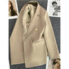 Women Suit Blazer Elegant Coat Spring Autumn Korean Blazer Double Breasted Jacket Solid Ladies Tops Clothes