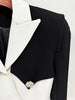 High Street Designer Jacket Women's Slim Fitting Rhinestone Diamonds Buttons Color Block Blazer