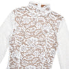 Sexy See Through Lace Women Midi Dress White Long Sleeve Turtleneck Dress Female Winter Skinny Elegant Party Clubwear