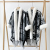 Plus Size Women's Poncho Knitted Cashmere Shawl Coat Warm Autumn Winter Lady Pashmina Wrap with Fur Collar Cozy Wool Scarf Cloak